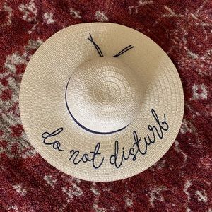 “Do Not Disturb” Floppy Straw Hat
